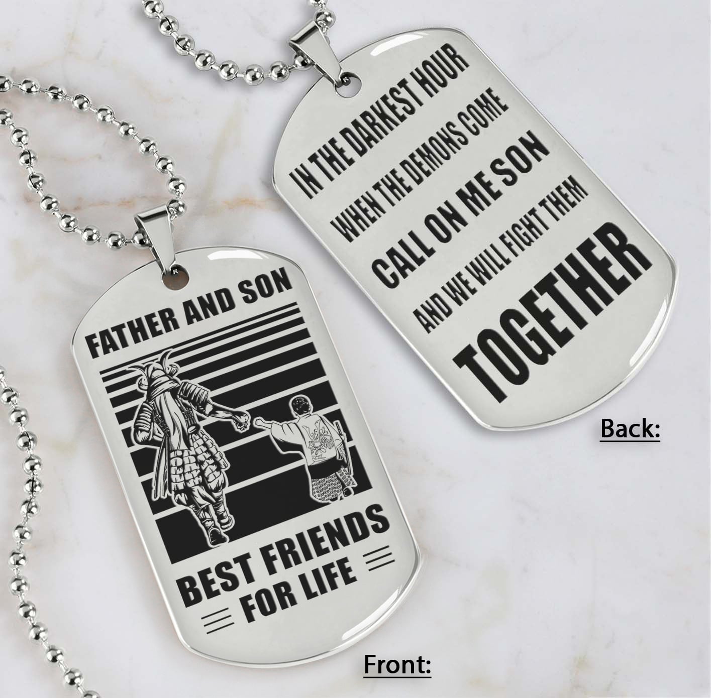 Cowboy Personalized Double Sided Dog Tag Call On Me Son And We Will Fight Them Together Gifts For Your Son From Dad