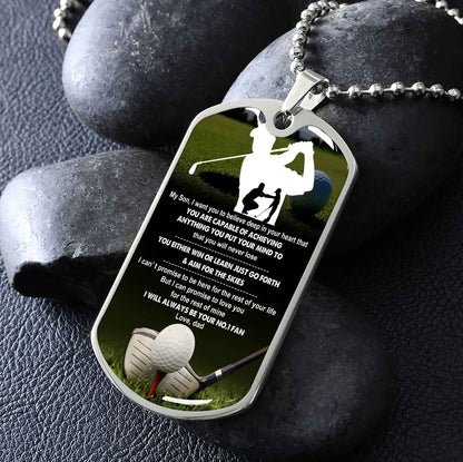 Sport Military Chain 18K Gold Plated Silver Plated To My Son From Dad Motivation Message I Will Always Be Your No 1 Fan