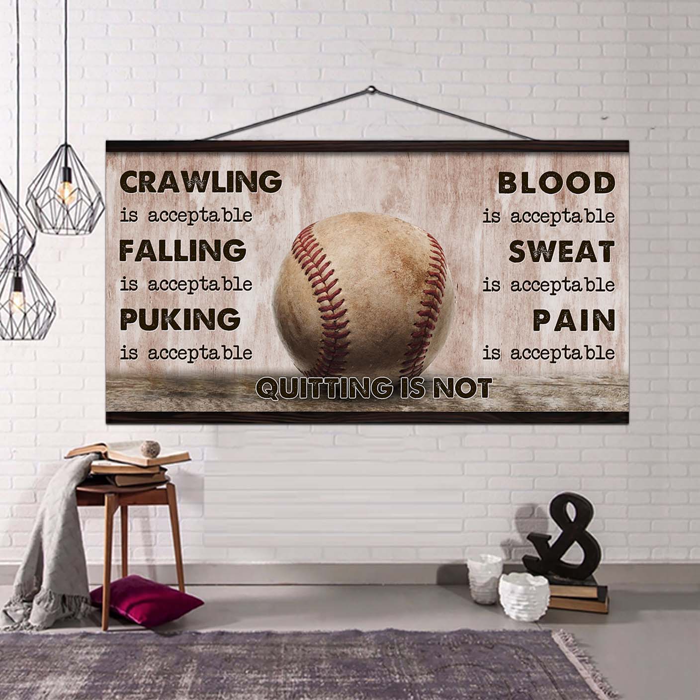 Basketball Poster Canvas Quiting Is Not