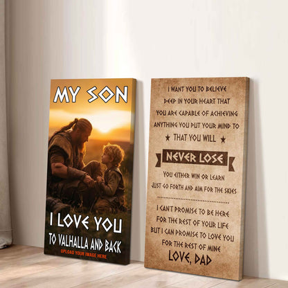 VK Canvas Set My Son I Love You Valhalla And Back Gift From Dad To Son Ver 2