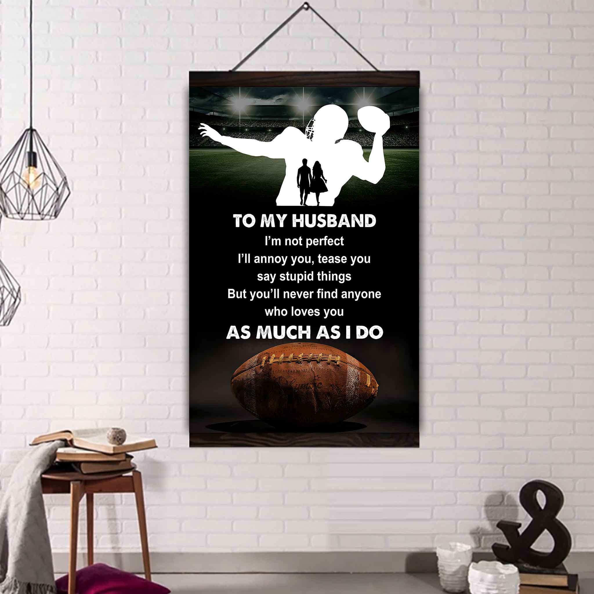 Sport Poster Canvas To My Husband I Am Not Perfect Gift For Husband Loving Gift