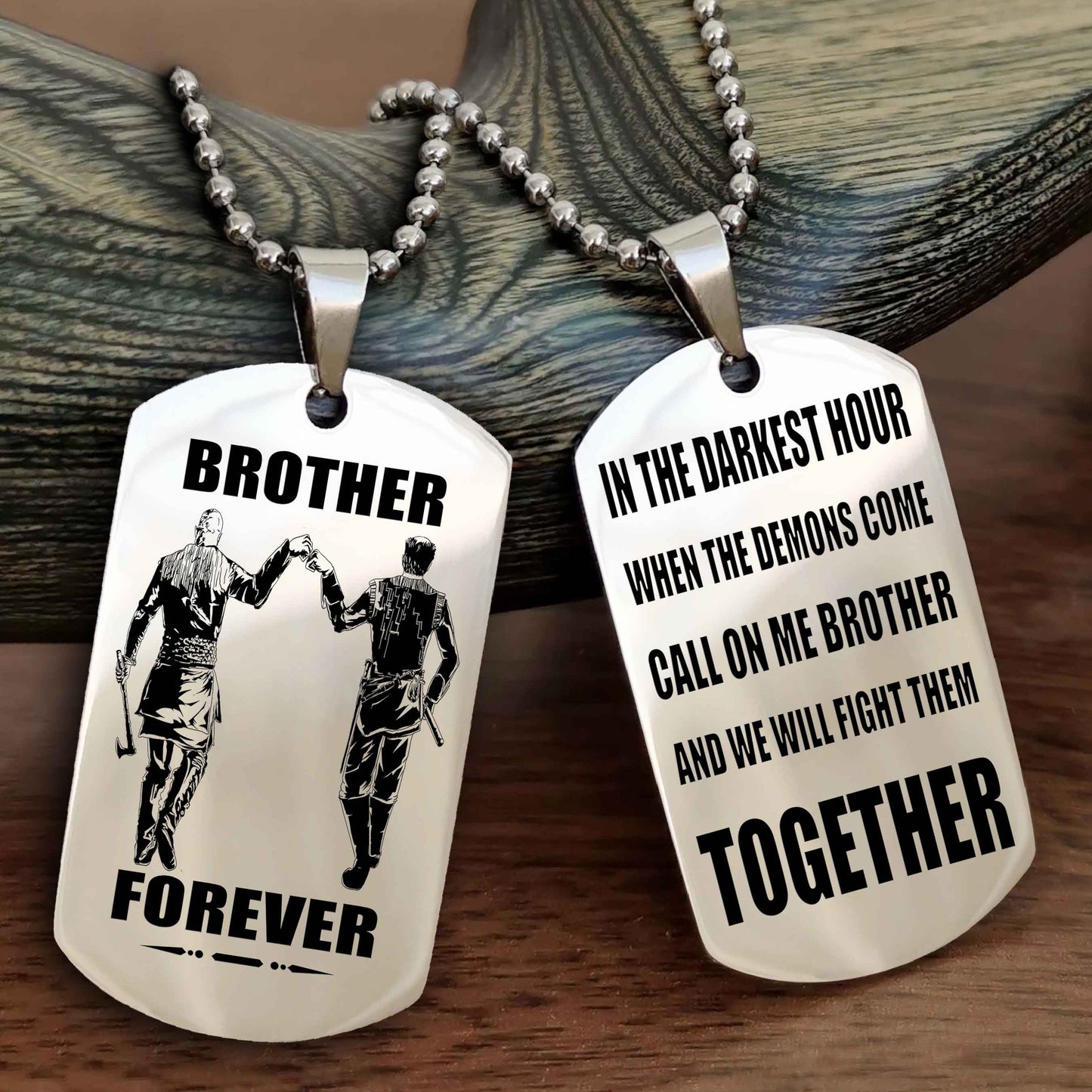 Police Personalized Double Sided Dog Tag For My Brother - Call On Me Brother And We Will Fight Them Together Gift For Your Friend