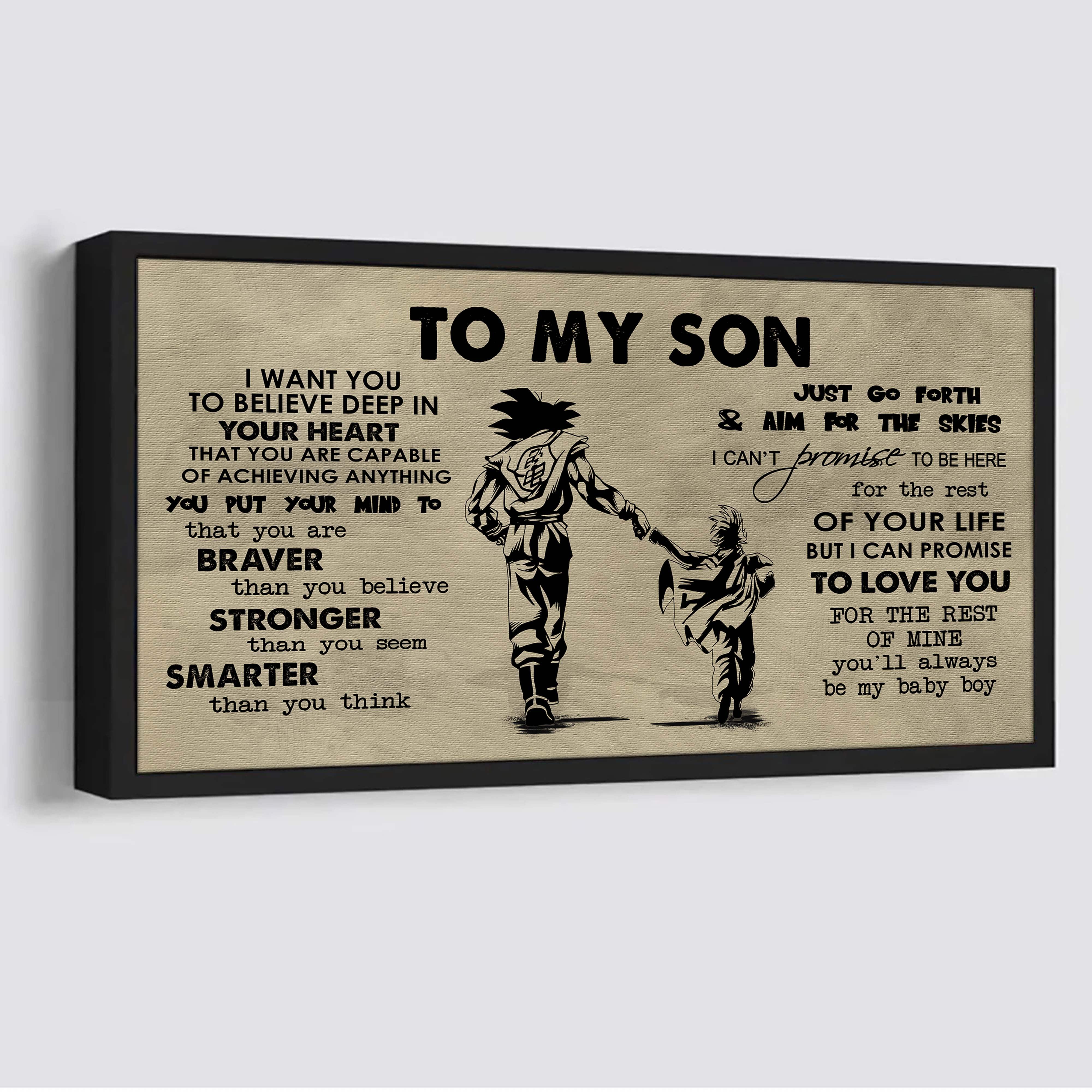 GK TO MY SON- I WANT YOU TO BELIEVE- CANVAS POSTER