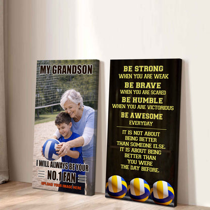 My Grandson Be Strong When You Are Weak Be Badass Everyday Set 2 Canvas Wall Art From Grandma To Grandson