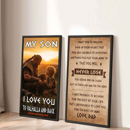 VK Canvas Set My Son I Love You Valhalla And Back Gift From Dad To Son Ver 2