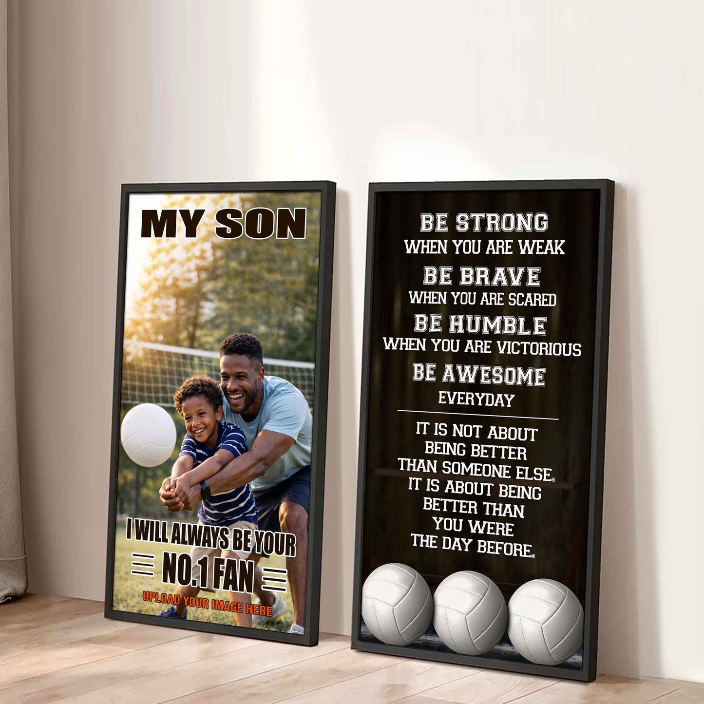 My Son Be Strong When You Are Weak Be Badass Everyday Set 2 Canvas Wall Art From Dad To Son
