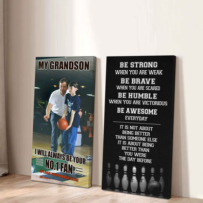 My Grandson Be Strong When You Are Weak Be Awesome Everyday Set 2 Canvas Wall Art From Grandpa To Grandson