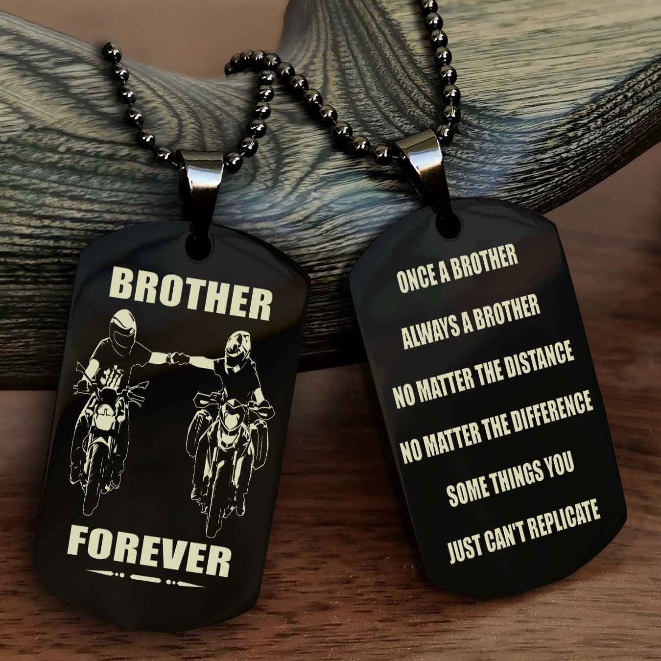 DRB Personalized Double Sided Dog Tag For My Brother - Once A Soldier Always A Soldier