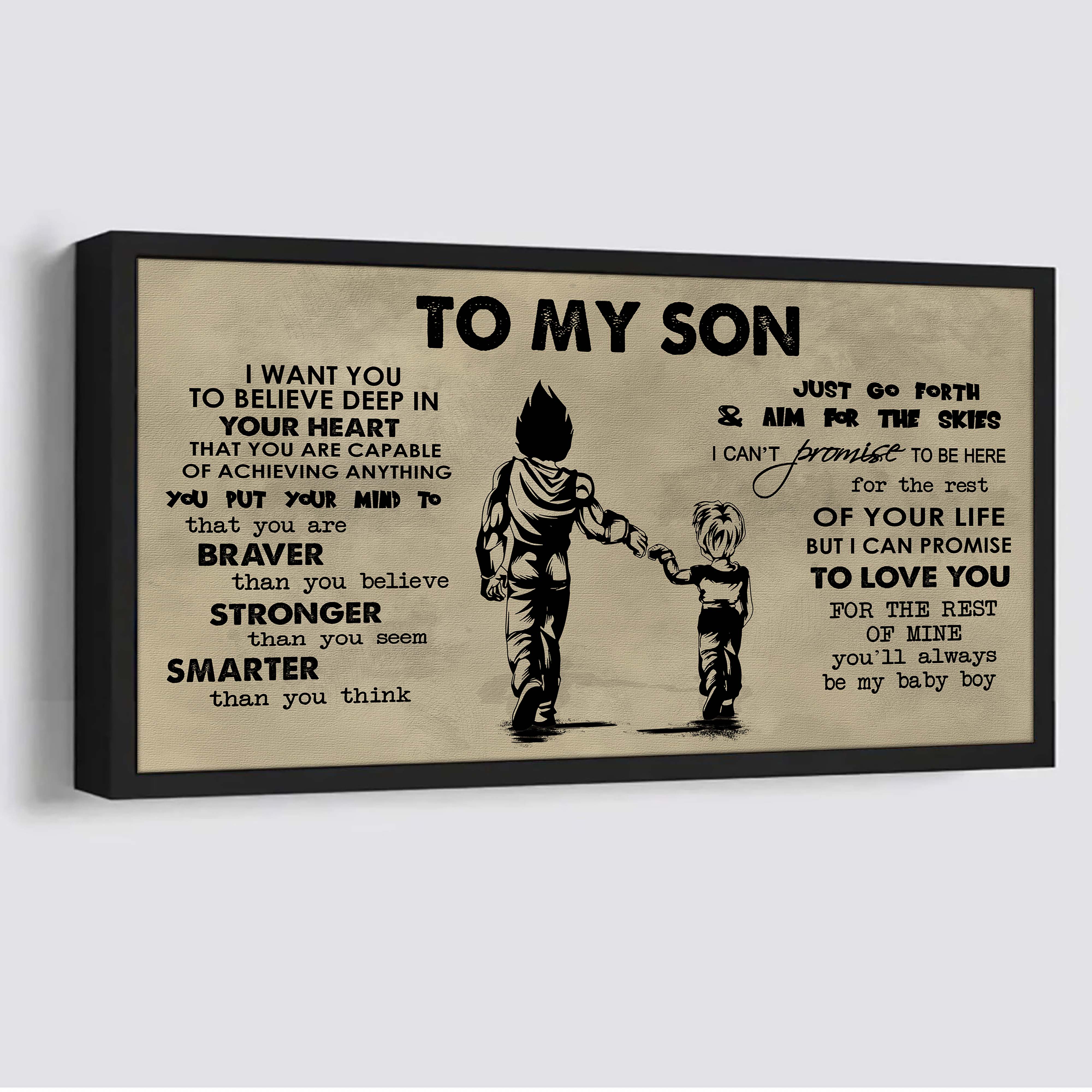 Family TO MY SON- I WANT YOU TO BELIEVE- CANVAS POSTER