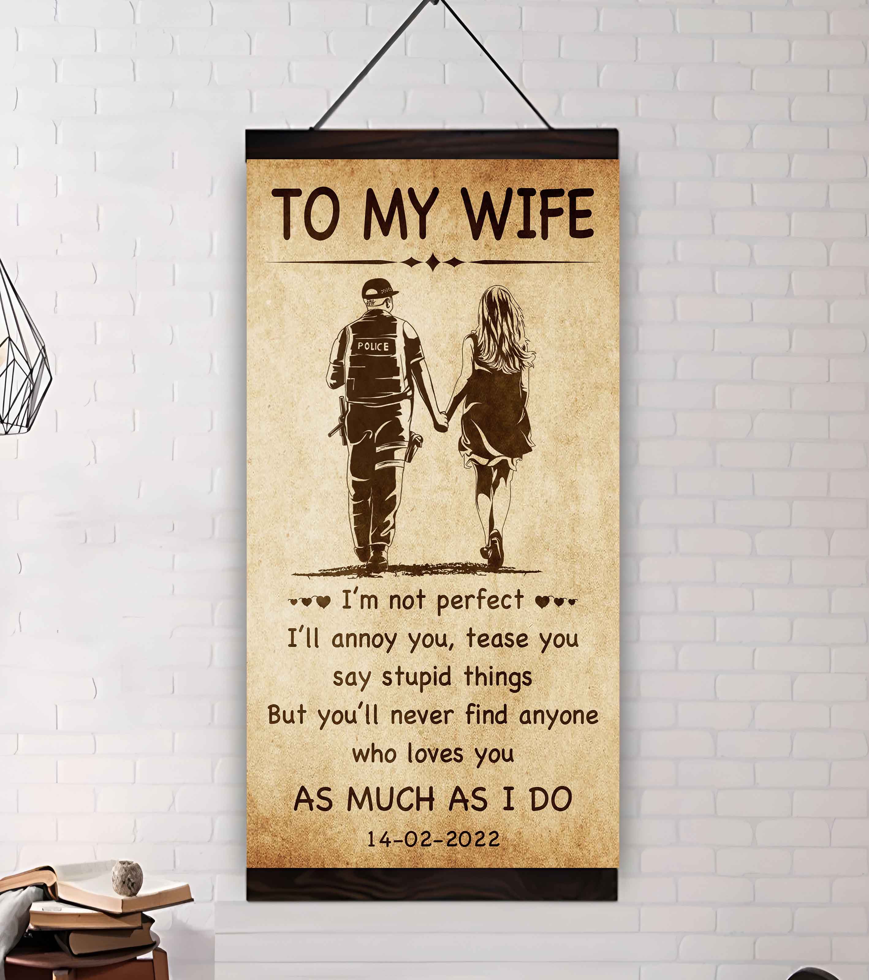 Samurai Poster Canvas To My Wife - I Am Not Perfect