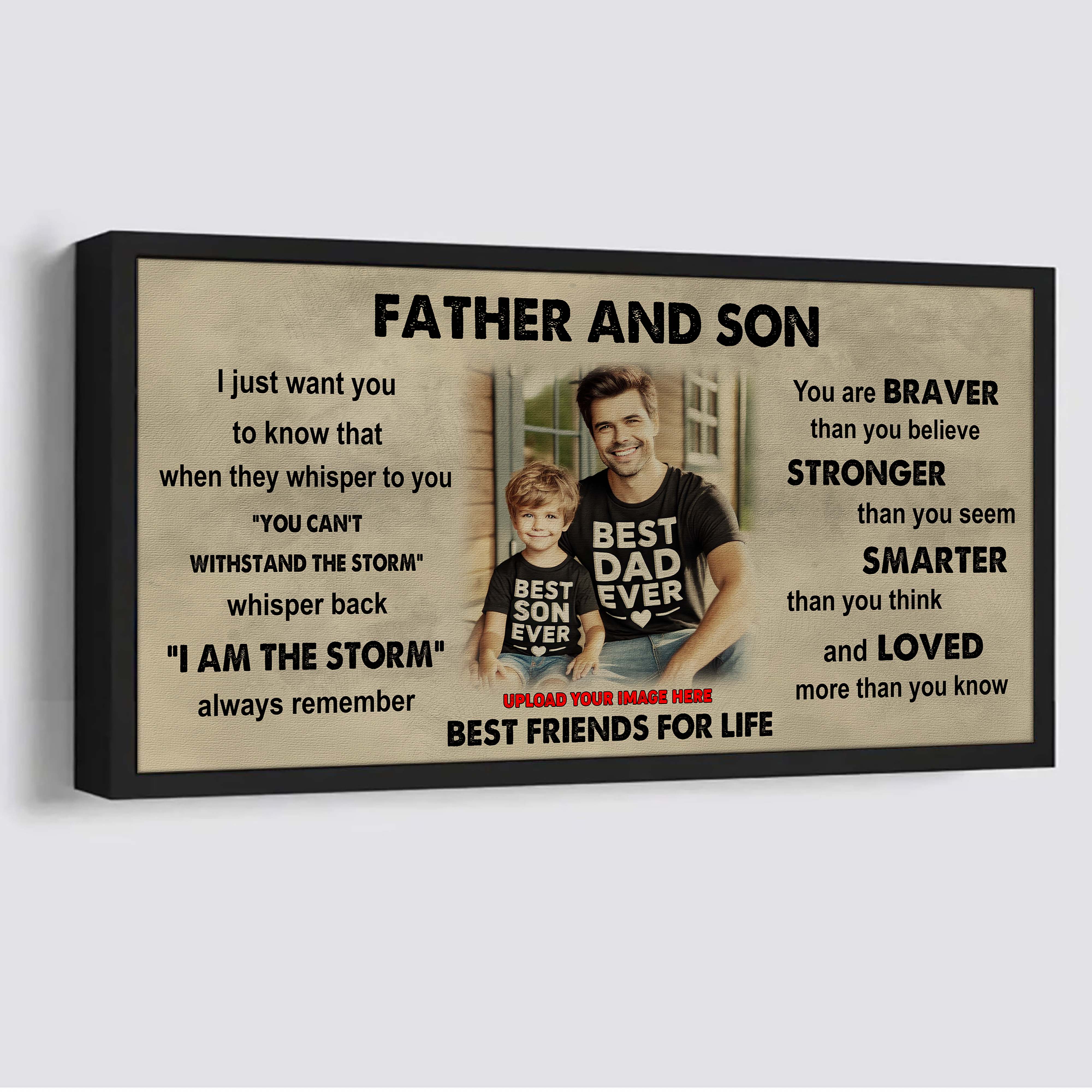 Vikings Father And Daughter Best Friends For Life - I Am The Storm Poster Canvas Gift For Daughter From Father