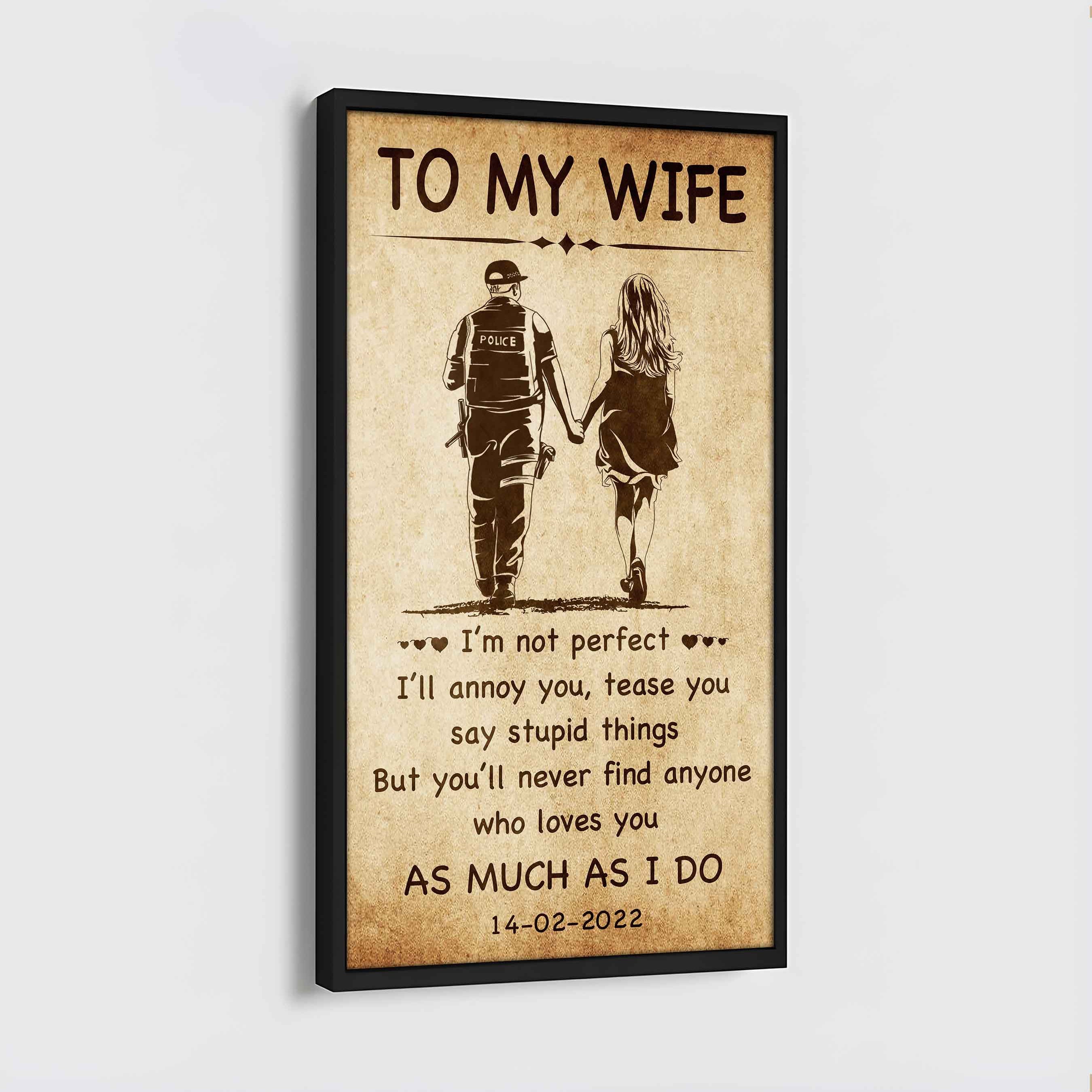 Samurai Poster Canvas To My Wife - I Am Not Perfect