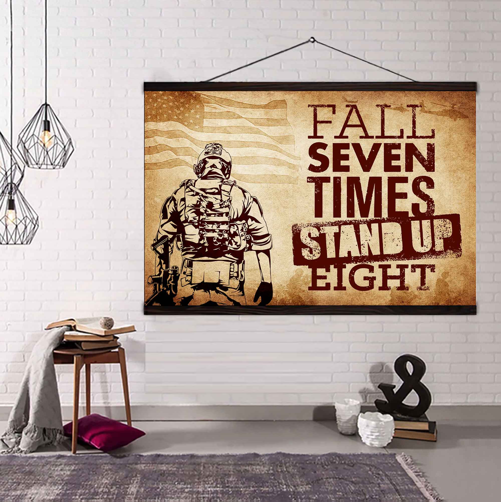 DRB Poster Canvas Fall Down Seven Times Stand Up Eight