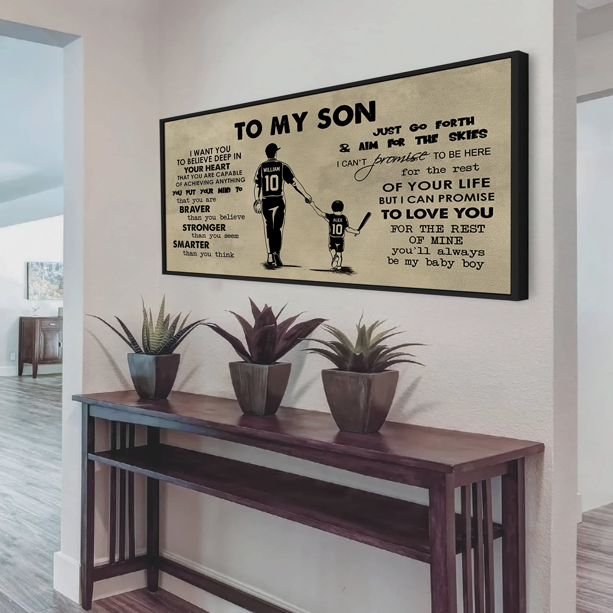HOCKEY TO MY SON- I WANT YOU TO BELIEVE- CANVAS POSTER