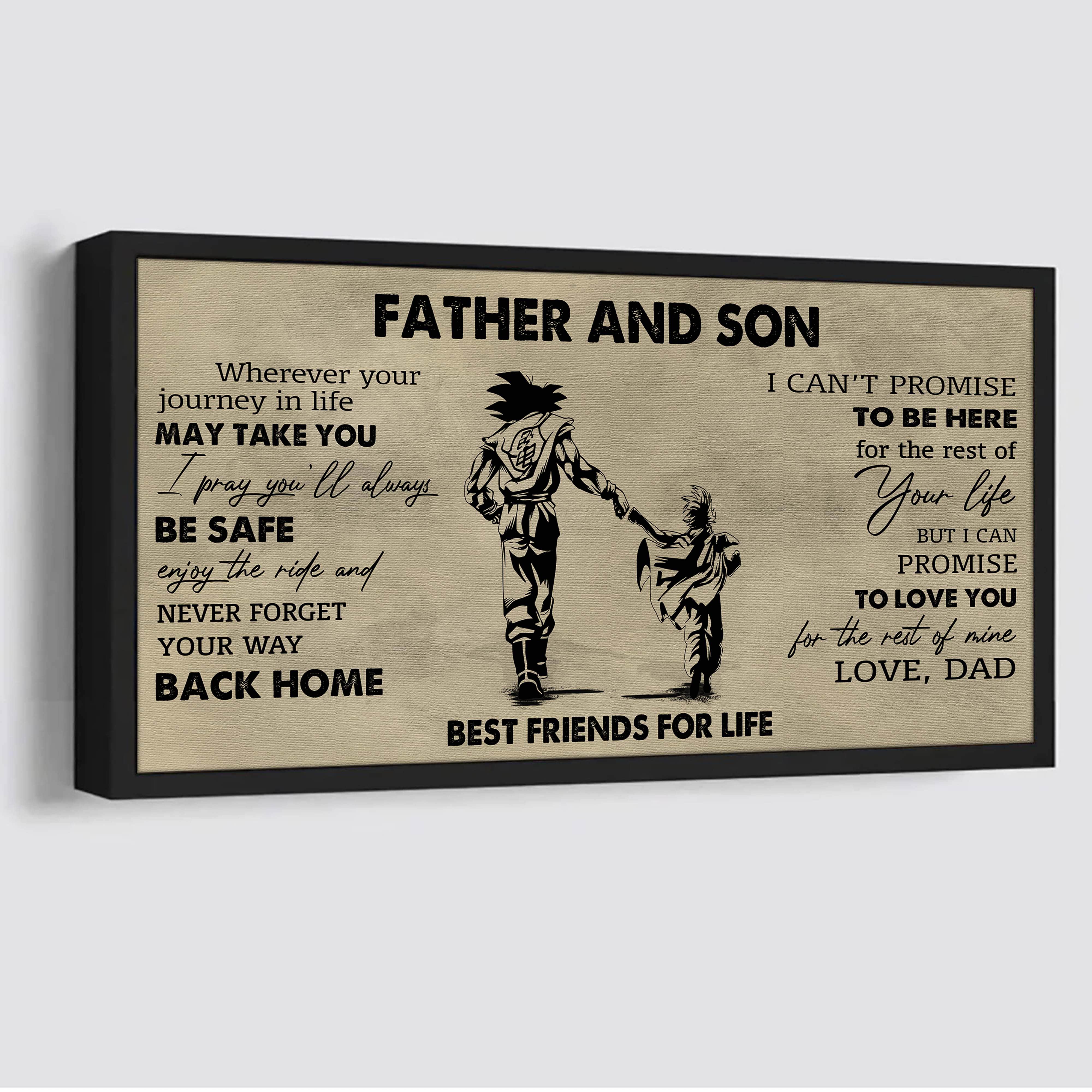 DRB Father And Daughter Best Friends For Life - Never Forget Your Way Back Home Poster Canvas Gift For Daughter From Father-Photo Upload