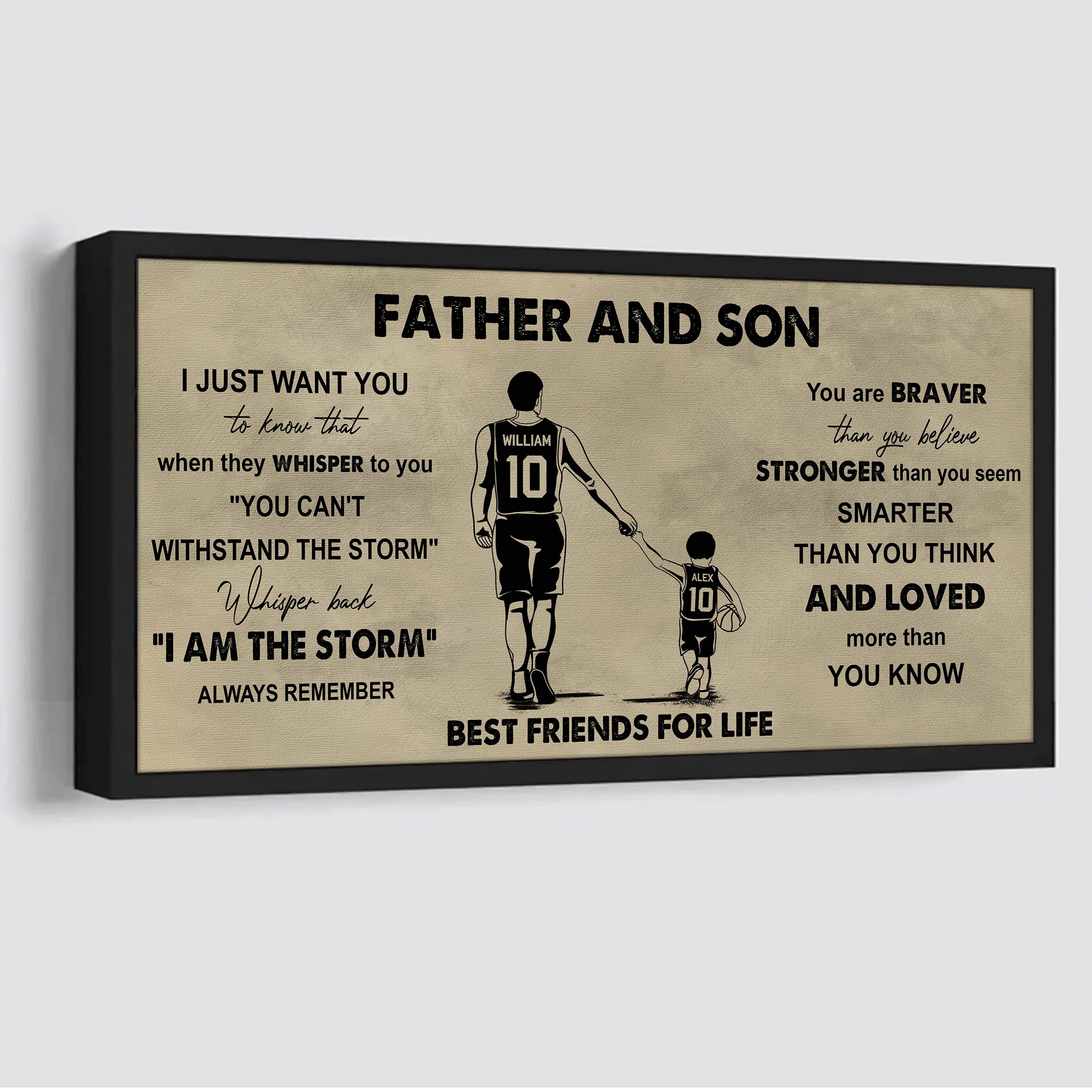 Family Father And Son Best Friends For Life - I Am The Storm Poster Canvas Gift For Son From Father