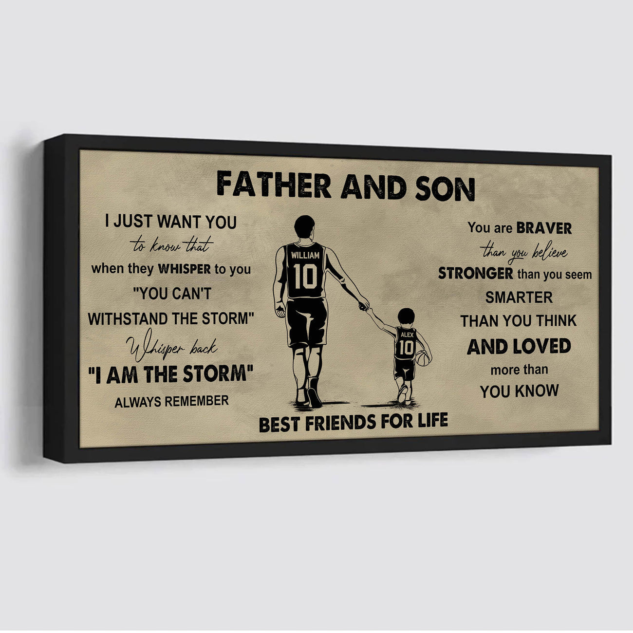 DRB Father And Daughter Best Friends For Life - I Am The Storm Poster Canvas Gift For Daughter From Father