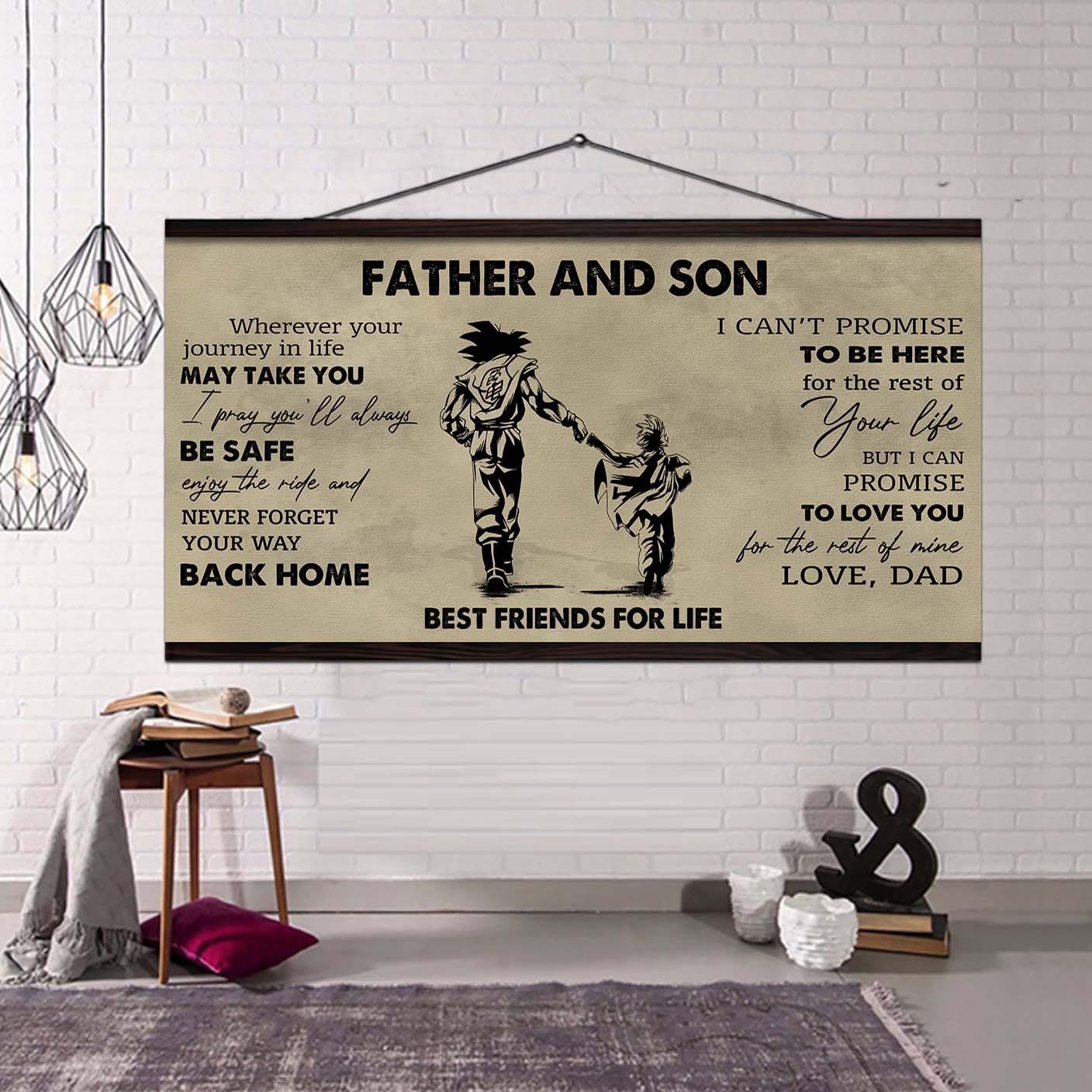 DRB Father And Daughter Best Friends For Life - Never Forget Your Way Back Home Poster Canvas Gift For Daughter From Father