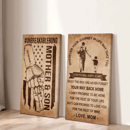 Unbreakable Bond Canvas Set Mother And Son Never Forget Your Way Back Home I Love You For The Rest Of Mine