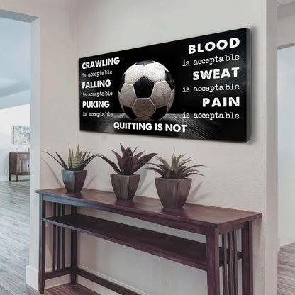 American Football Poster Canvas Quiting Is Not