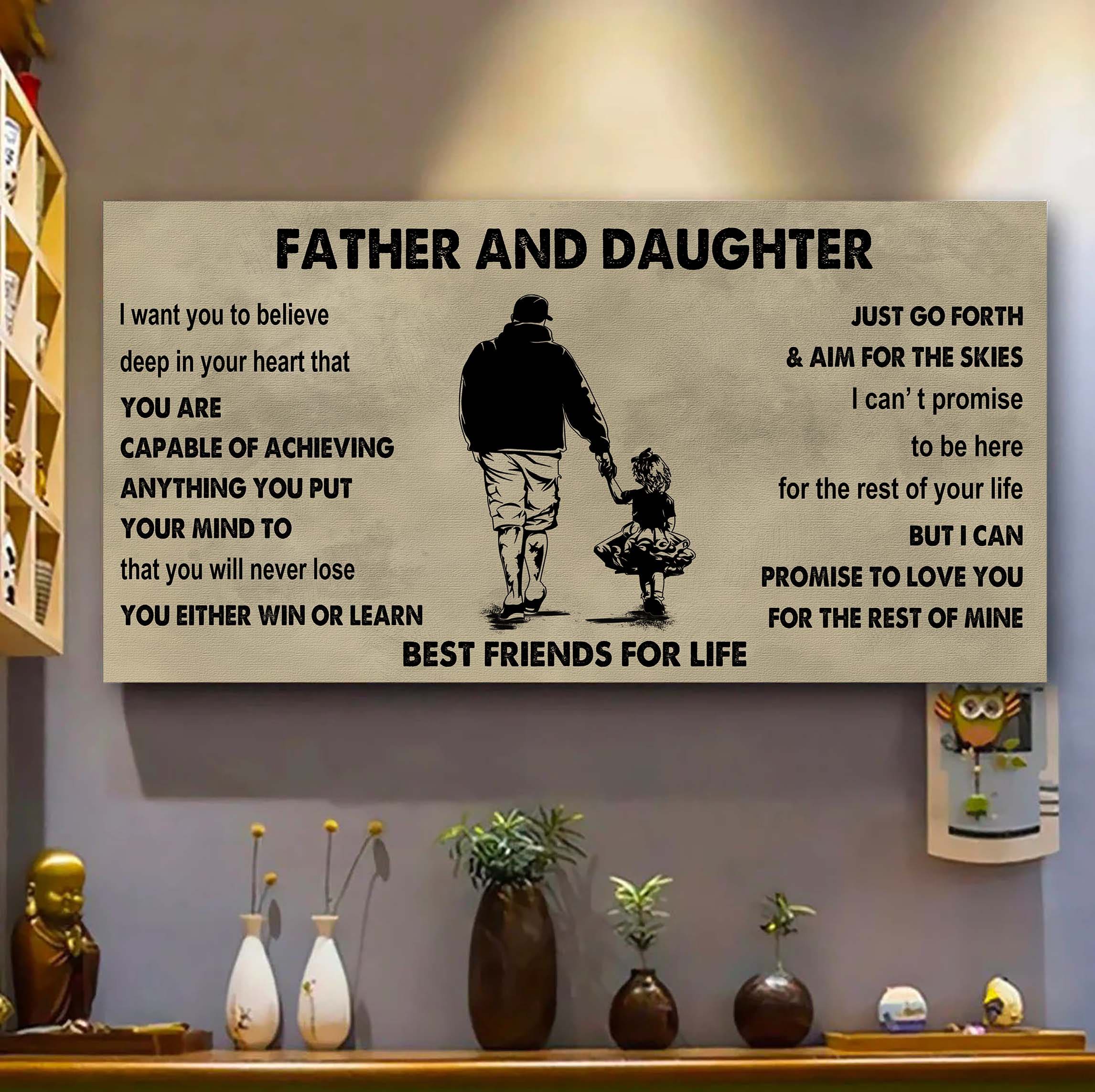 Samurai Father And Daughter Best Friends For Life - Ver 2 You Will Never Lose Poster Canvas Gift For Daughter From Father