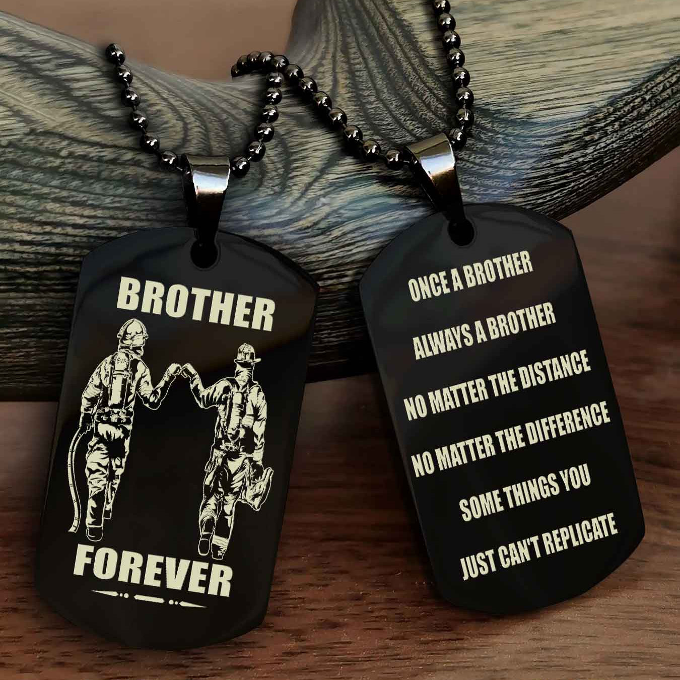 DRB Personalized Double Sided Dog Tag For My Brother - Once A Soldier Always A Soldier