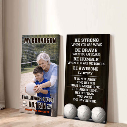 My Grandson Be Strong When You Are Weak Be Badass Everyday Set 2 Canvas Wall Art From Grandma To Grandson