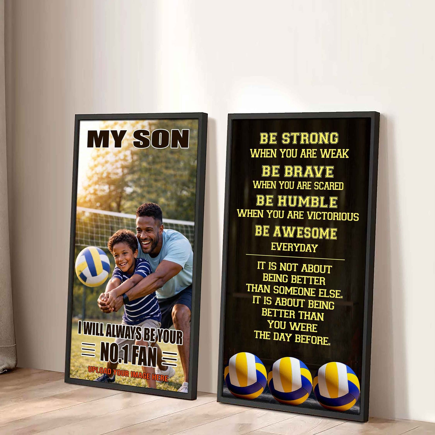 My Son Be Strong When You Are Weak Be Badass Everyday Set 2 Canvas Wall Art From Dad To Son