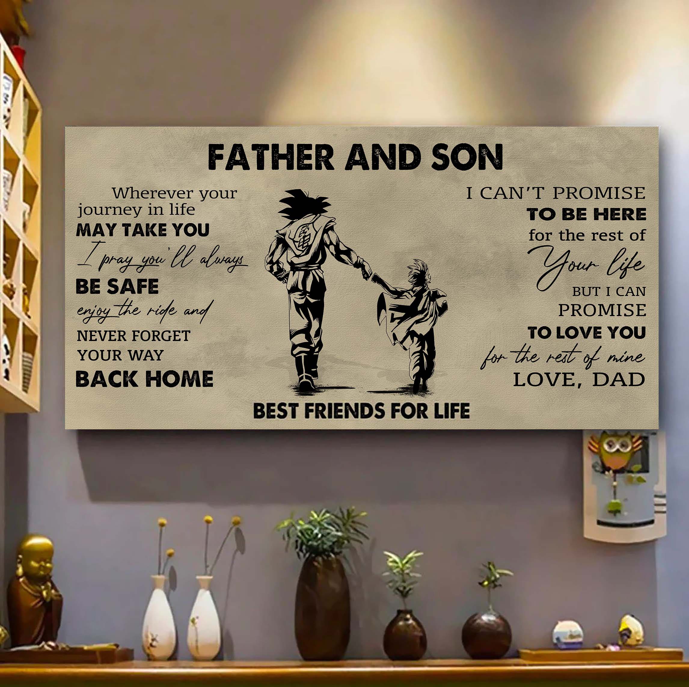 DRB Father And Daughter Best Friends For Life - Never Forget Your Way Back Home Poster Canvas Gift For Daughter From Father