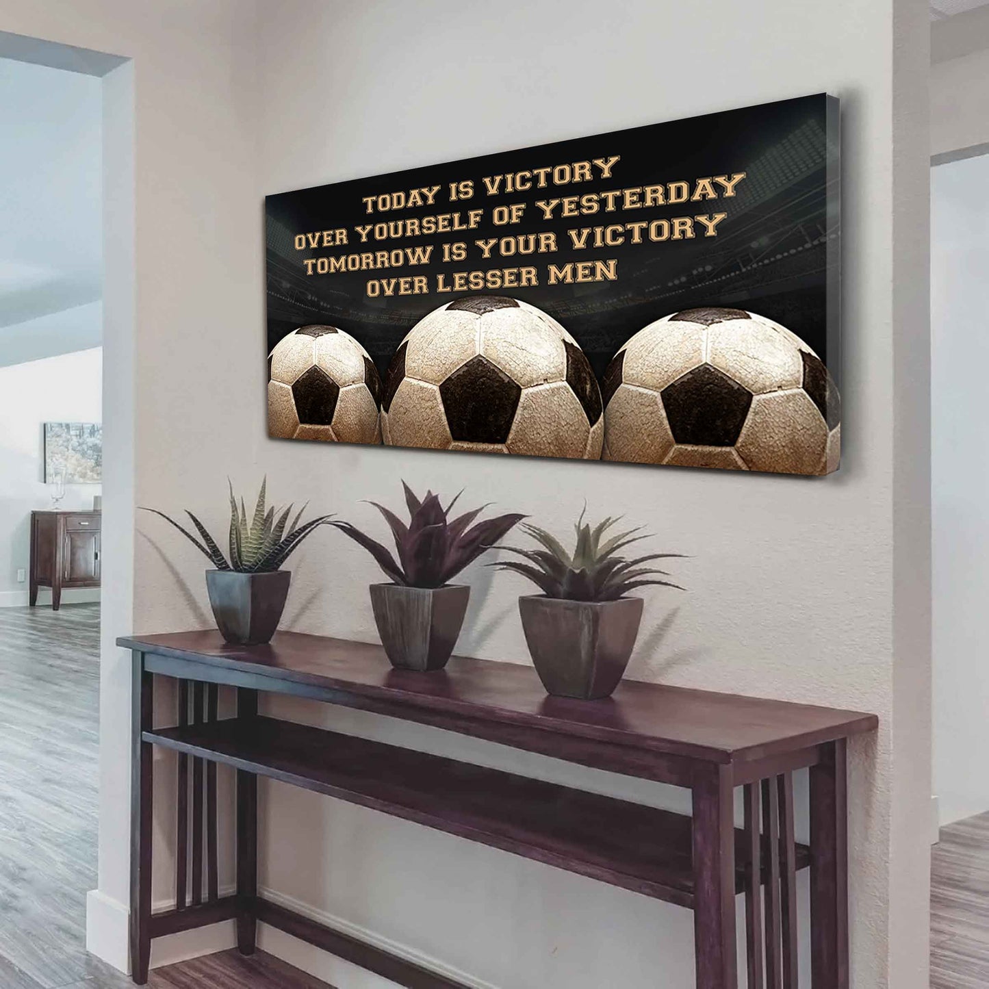 Tennis Poster Canvas - Today Is Victory Over Yourself Over Yourself Of Yesterday Tomorrow Is Your Victory Over Lesser Men