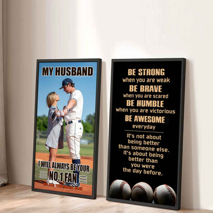 Young Sport Couple To My Husband Be Strong When You Are Weak Be Badass Everyday Set 2 Canvas Wall Art