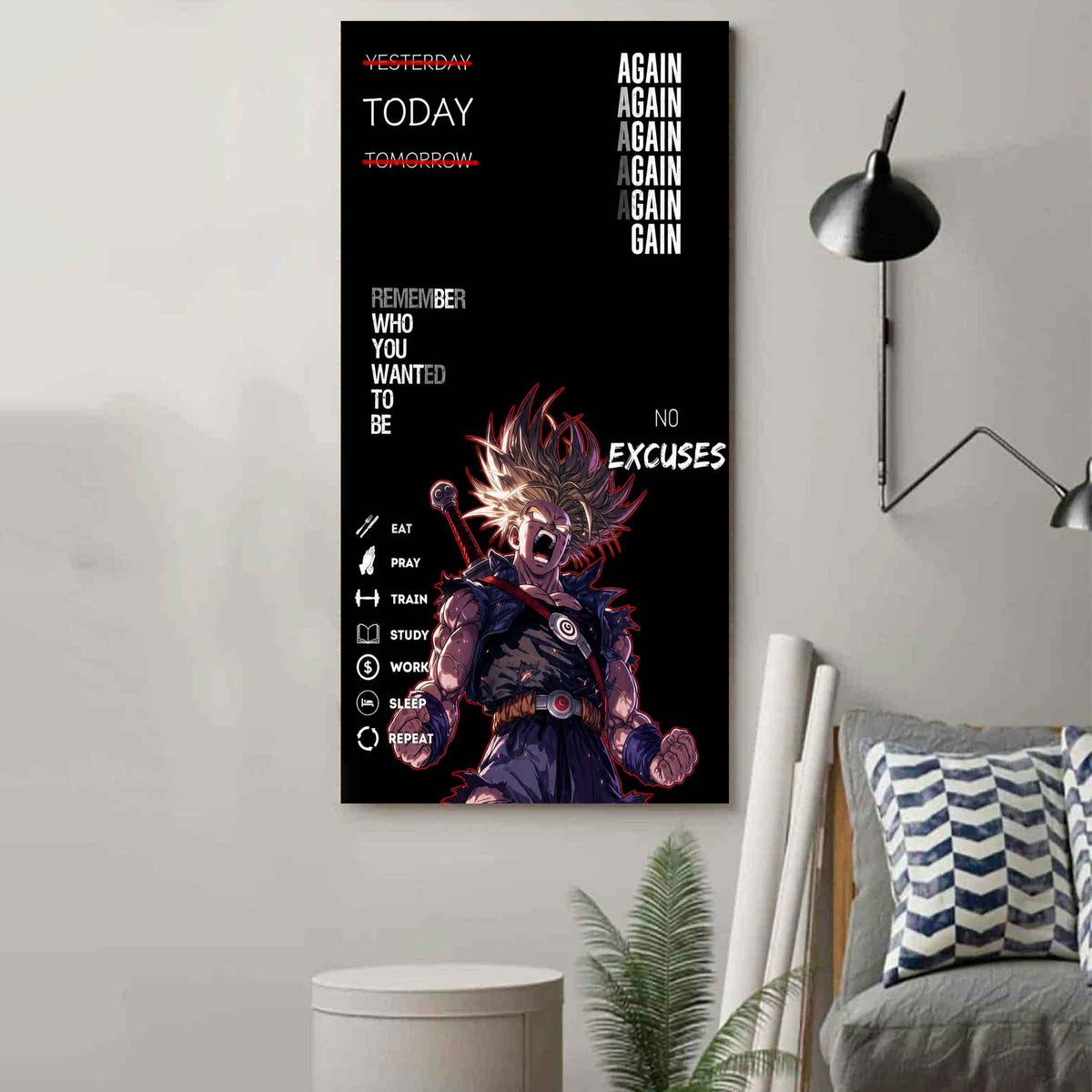 Remember Who You Wanted To Be Canvas Poster Training Motivation Quotes Gift For Your Son