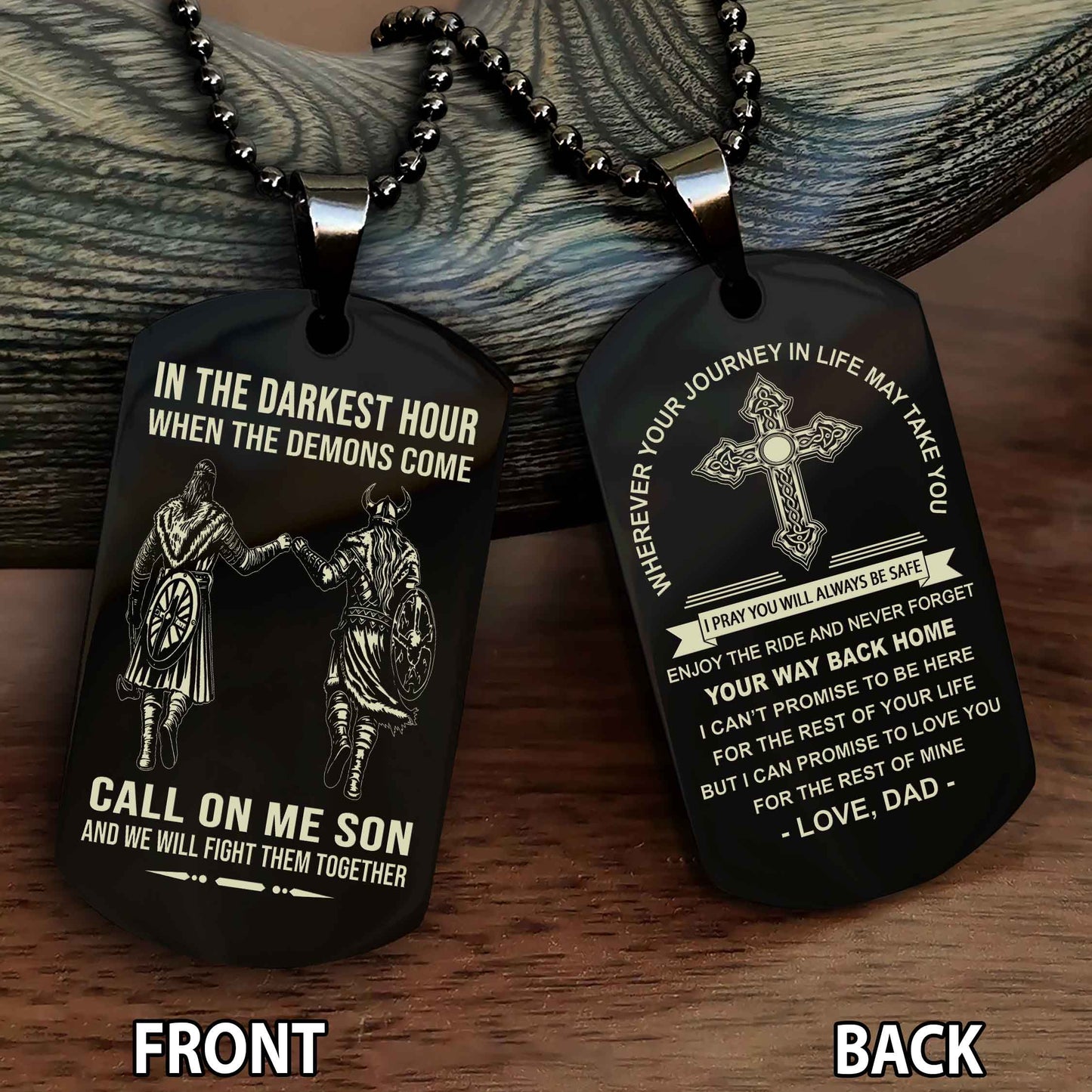 Special Version Double Side Dog Tag Call On Me Son And We Will Fight Them Together - Cross Never Forget Your Way Back Home