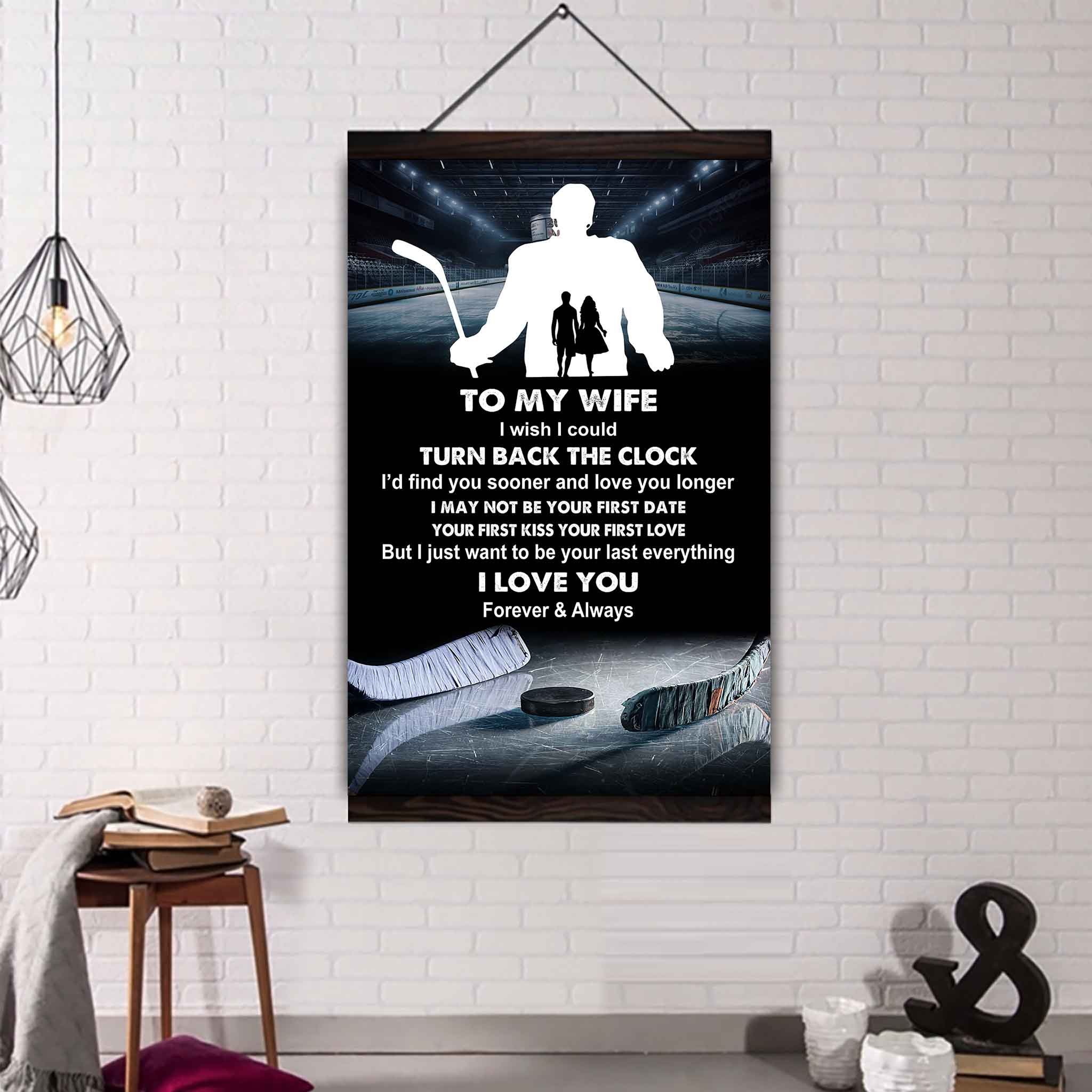 Sport Poster Canvas To My Wife I Wish I Could Turn Back The Clock I Would Find You Sooner and Love You Longer Gift For Your Wife