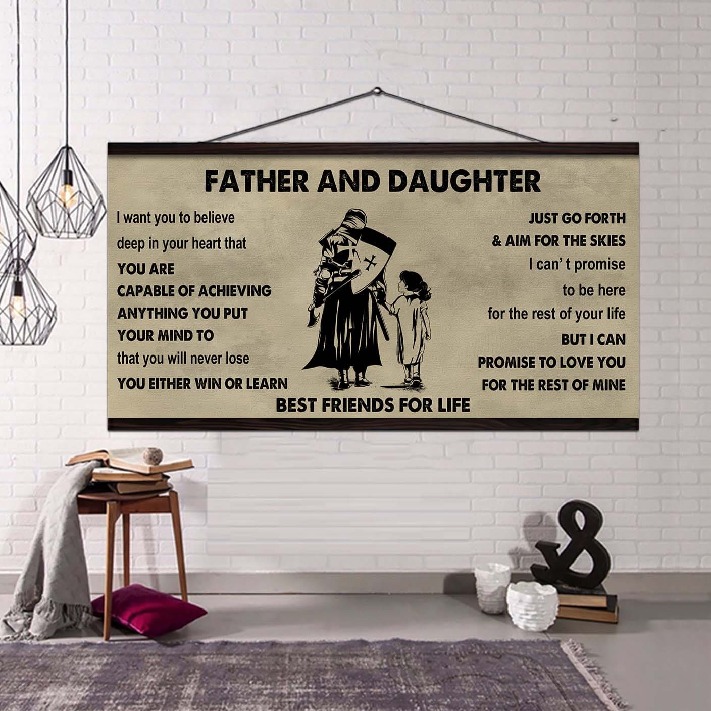 Samurai Father And Daughter Best Friends For Life - Ver 2 You Will Never Lose Poster Canvas Gift For Daughter From Father