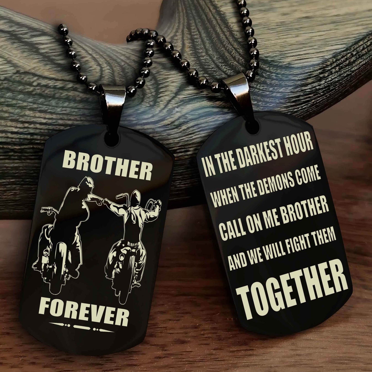 Police Personalized Double Sided Dog Tag For My Brother - Call On Me Brother And We Will Fight Them Together Gift For Your Friend