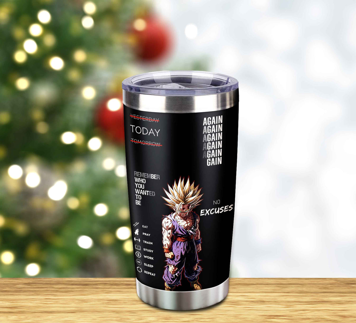 Customizable Tumbler Remember Who You Wanted To Be Again Again No Excuses