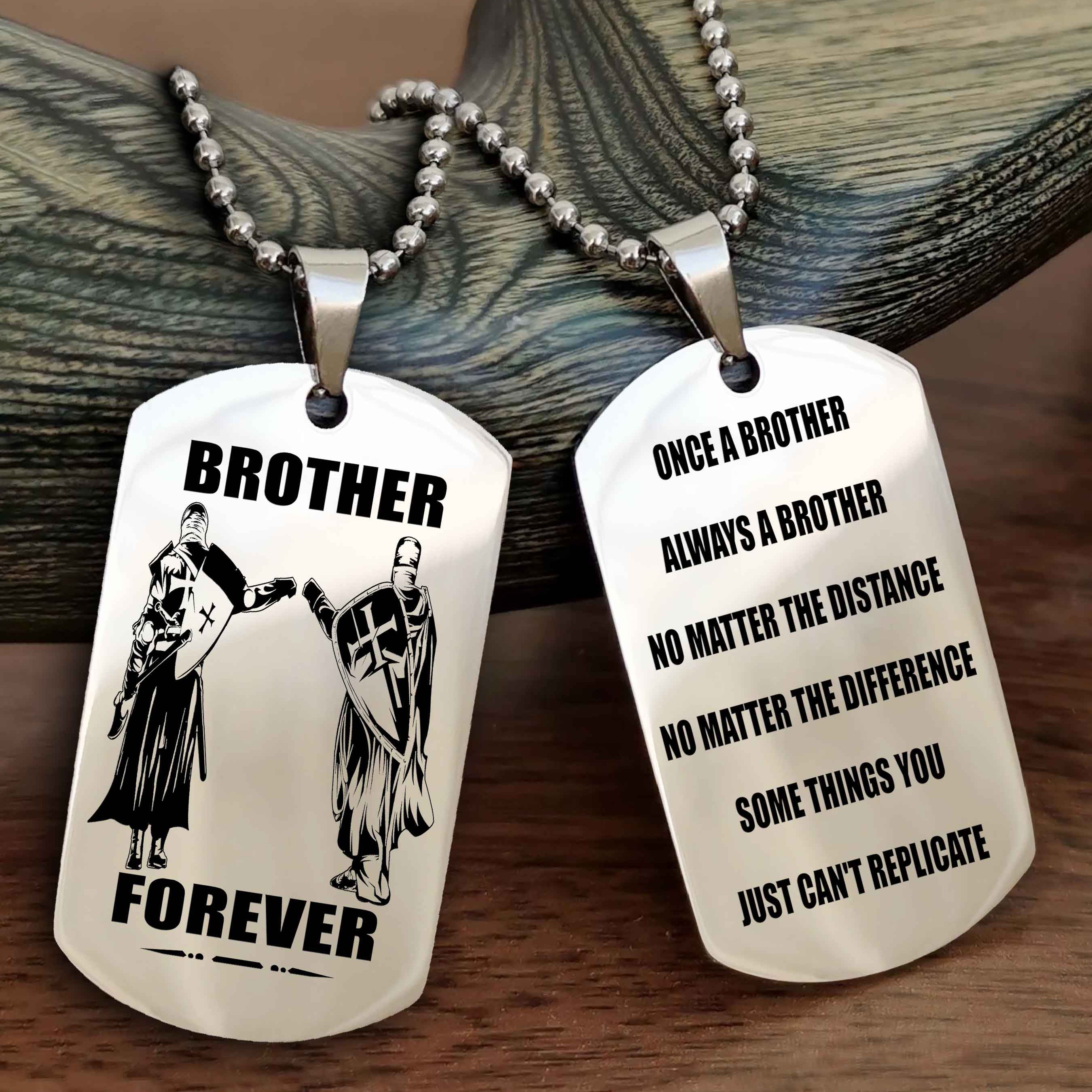 DRB Personalized Double Sided Dog Tag For My Brother - Once A Soldier Always A Soldier