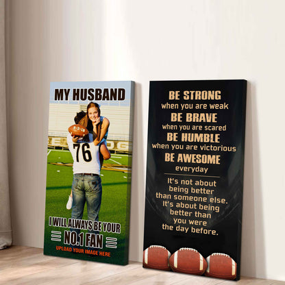 Young Sport Couple To My Husband Be Strong When You Are Weak Be Badass Everyday Set 2 Canvas Wall Art