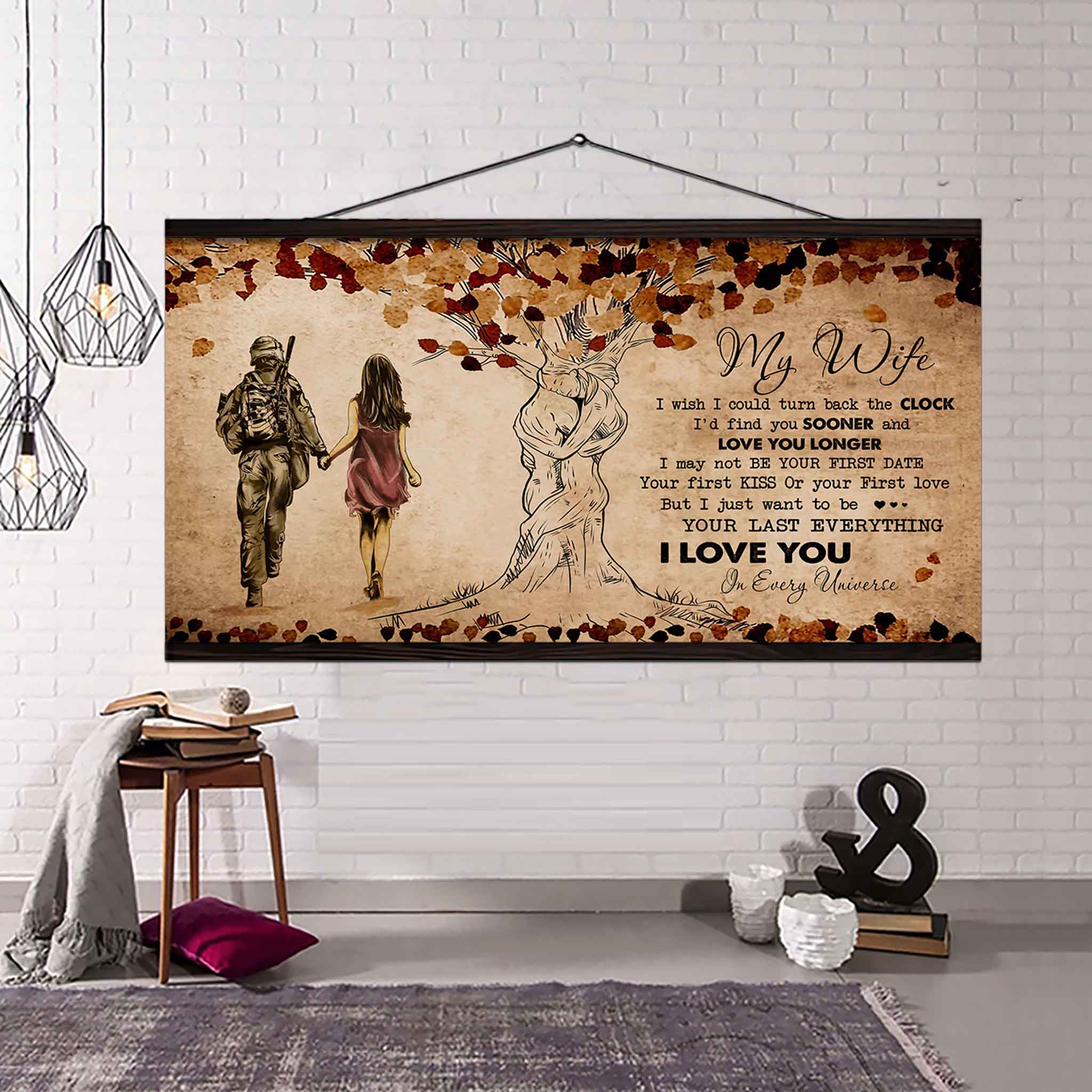 Samurai Poster Canvas To My Wife I Wish I Could Turn Back The Clock - I Love You In Every Universe