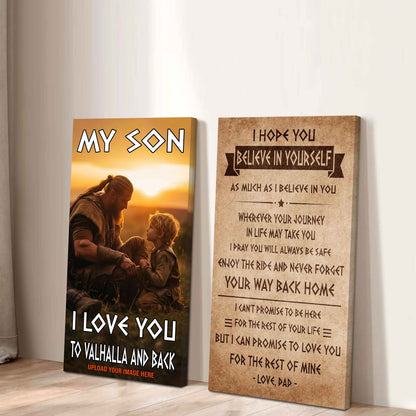 VK Canvas Set My Son I Love You Valhalla And Back Gift From Dad To Son Ver 2