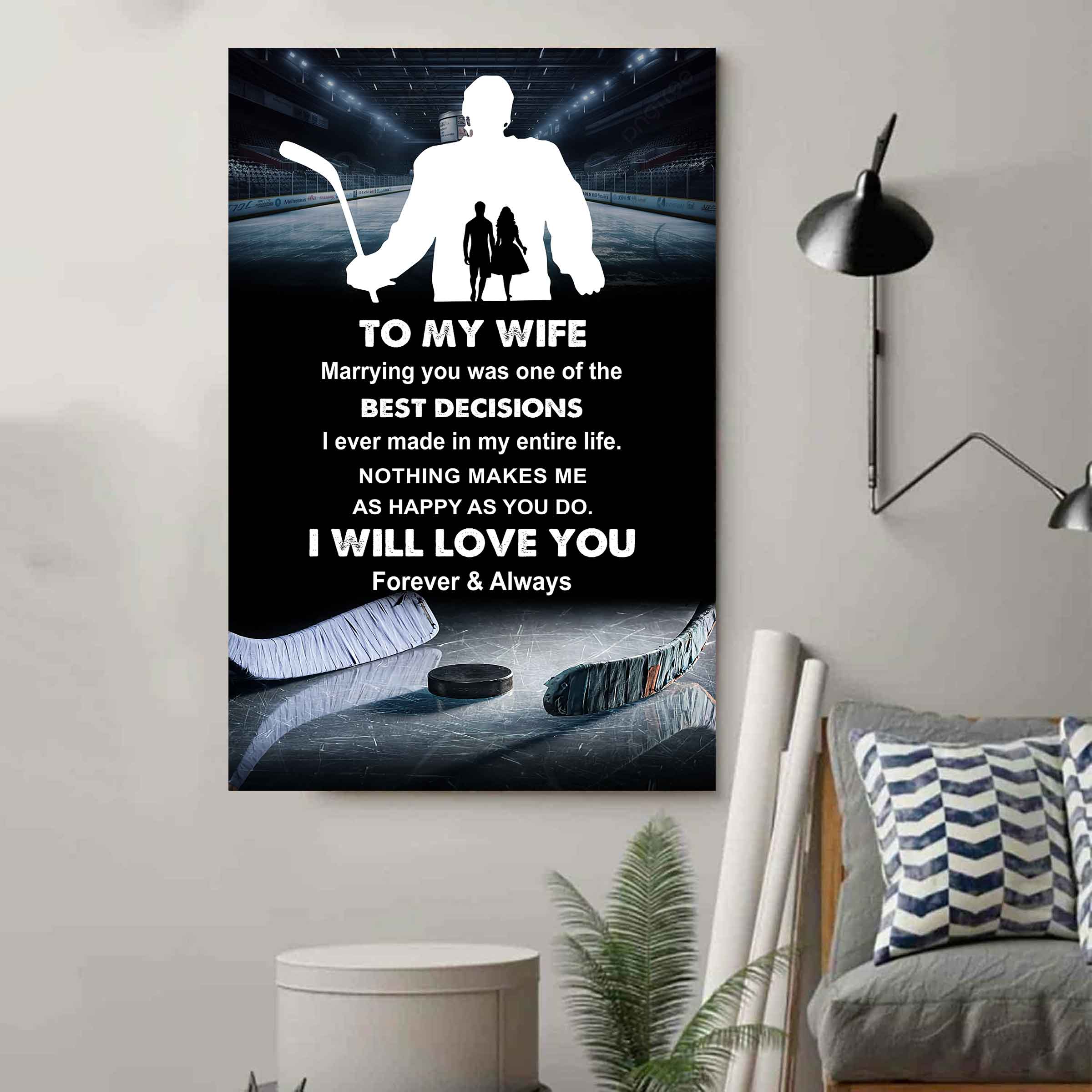 Sport Poster Canvas To My Wife Marrying You Was One Of The Best Decision Gift For Your Wife
