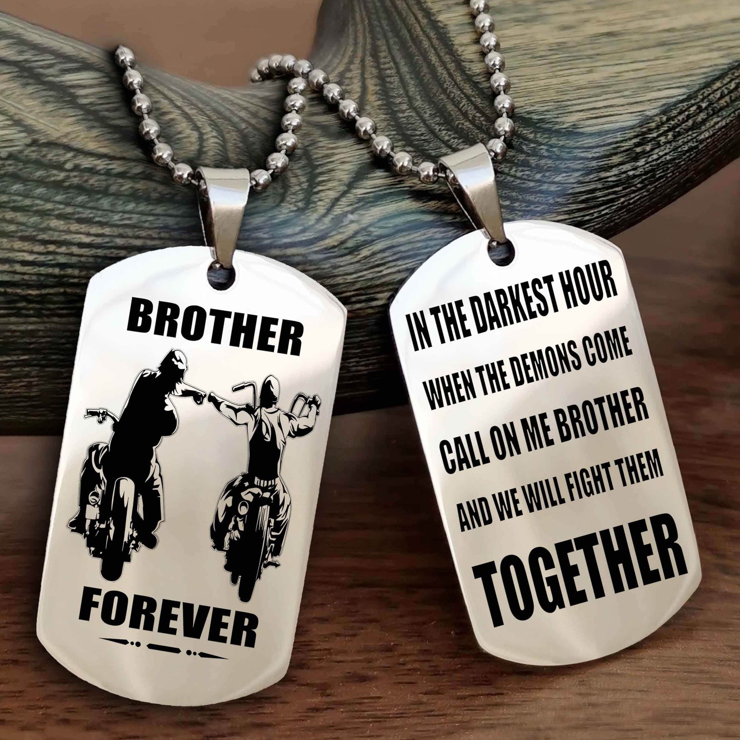 Soldier-Air force Personalized Double Sided Dog Tag For My Brother - Call On Me Brother And We Will Fight Them Together Gift For Your Friend