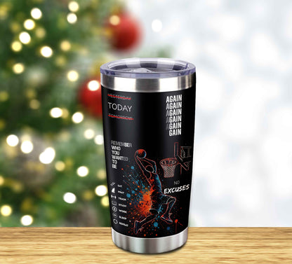 Customizable Tumbler Remember Who You Wanted To Be Again Again No Excuses