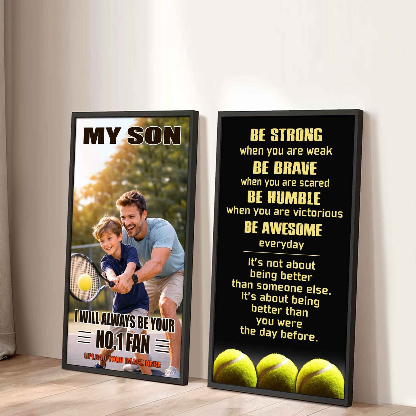 My Son Be Strong When You Are Weak Be Badass Everyday Set 2 Canvas Wall Art From Dad To Son