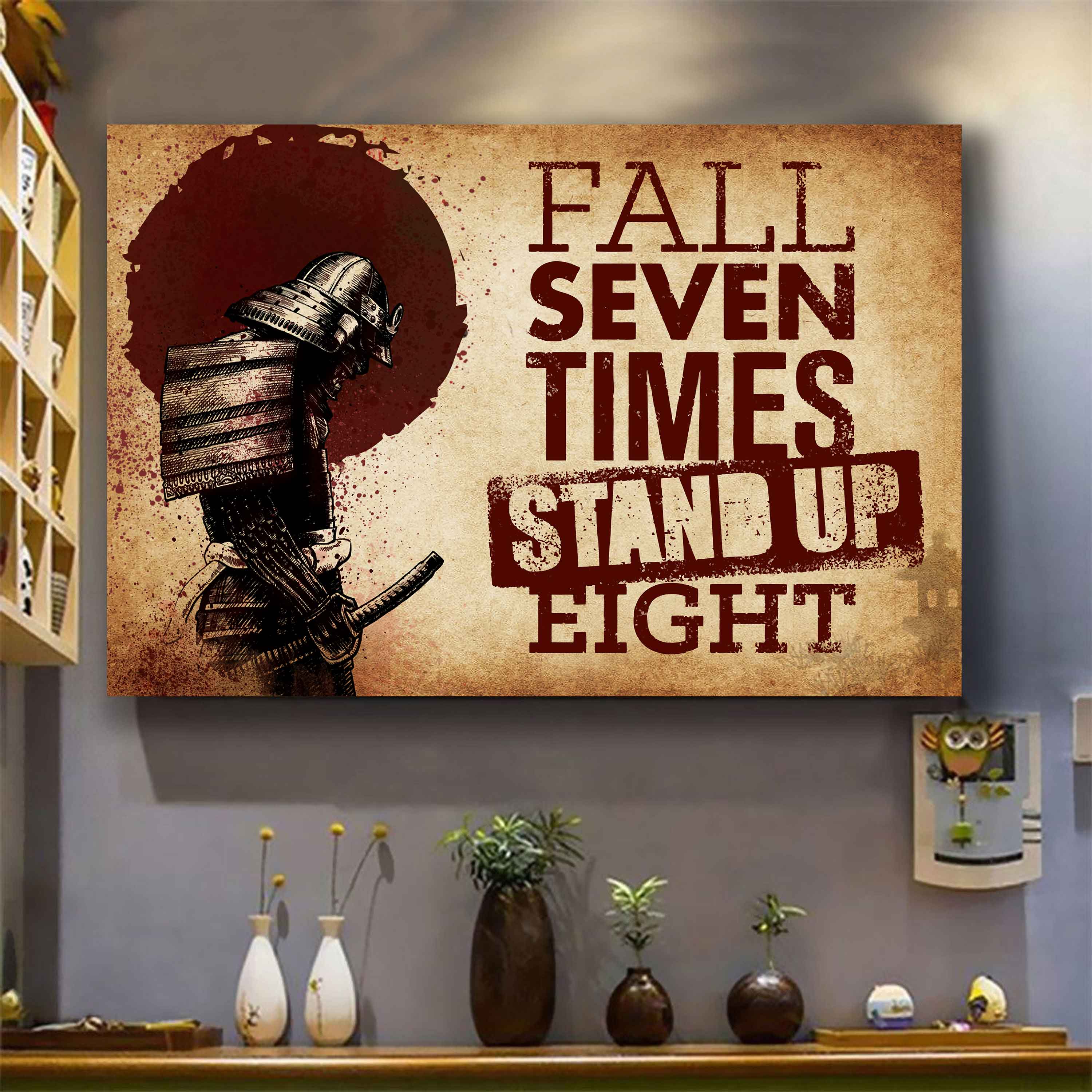DRB Poster Canvas Fall Down Seven Times Stand Up Eight