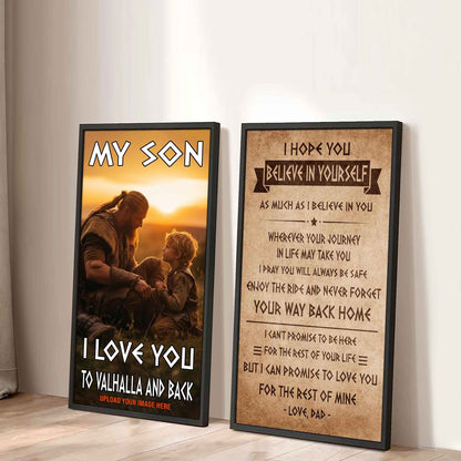 VK Canvas Set My Son I Love You Valhalla And Back Gift From Dad To Son Ver 2