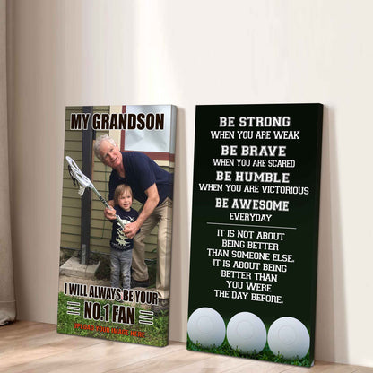 My Grandson Be Strong When You Are Weak Be Awesome Everyday Set 2 Canvas Wall Art From Grandpa To Grandson