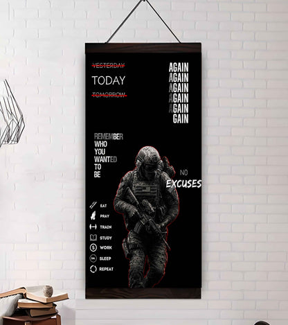 Remember Who You Wanted To Be Canvas Poster Training Motivation Quotes Gift For Your Son
