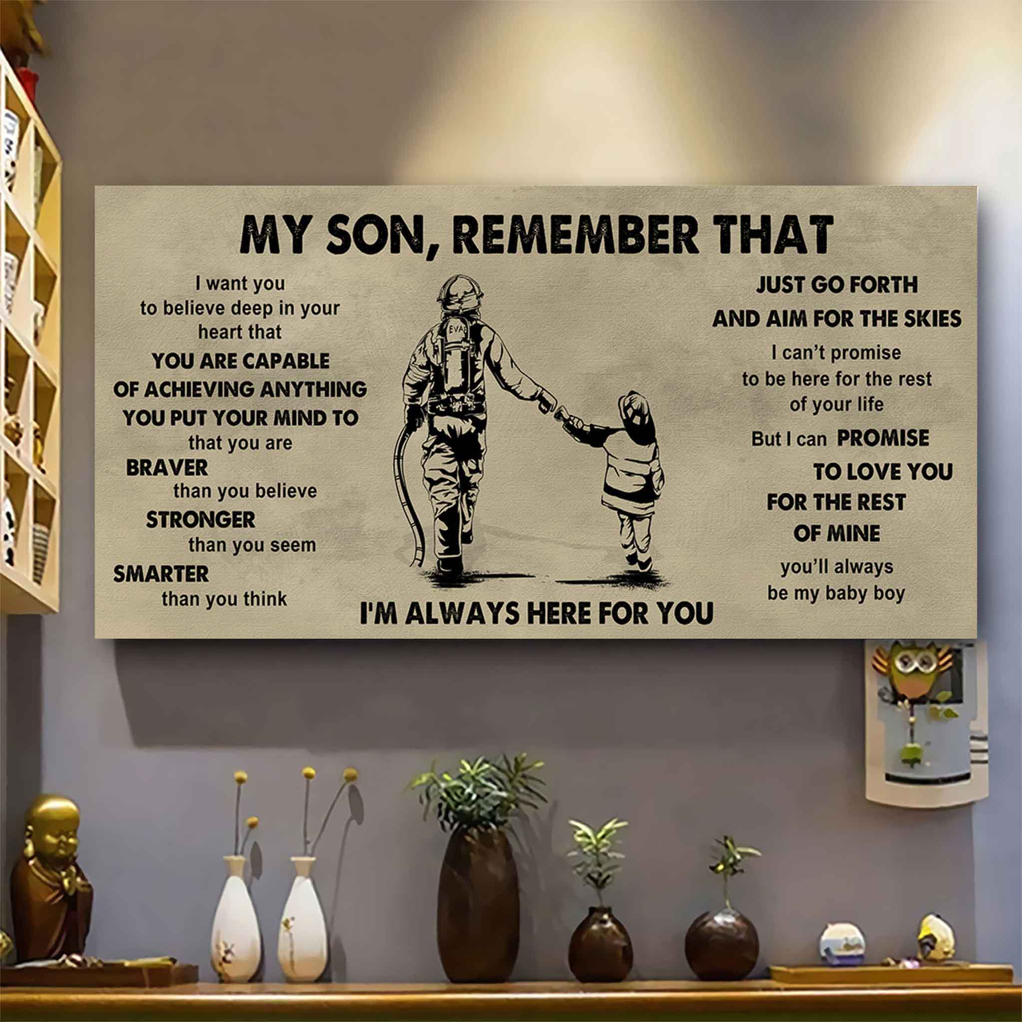 Personalized Sport Poster Canvas - My Son Remember That Just Go Forth And Aim For The Skies